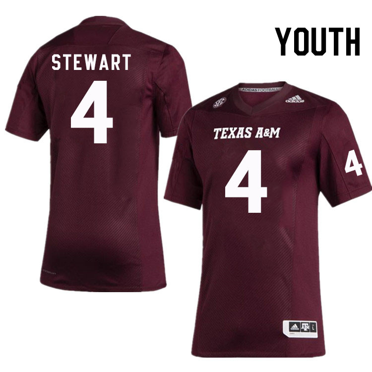 Youth #4 Shemar Stewart Texas A&M Aggies College Football Jerseys Stitched Sale-Maroon